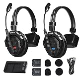 SYNCO XTALK X2 Wireless Headset Intercom System 2.4GHz 400 Meters Noise Cancellation Communication Headset for 2 Persons Live Streaming Movie Shoot Team Communication