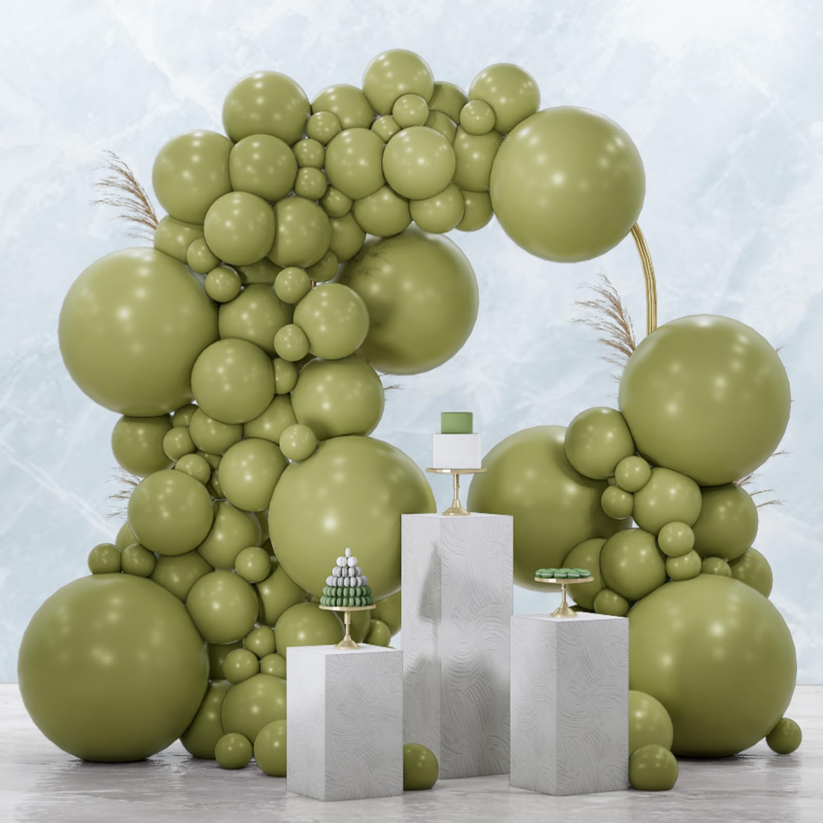 Photo 1 of *Missing Parts*
PartyWoo Sage Green Balloons 100pcs Different Sizes of 18 12 10 5 Inch Olive Boho Green Latex Balloon Arch Kit for Wedding Birthday Dinosaur Jungle Golf Football Theme Party Decorations Green-F11