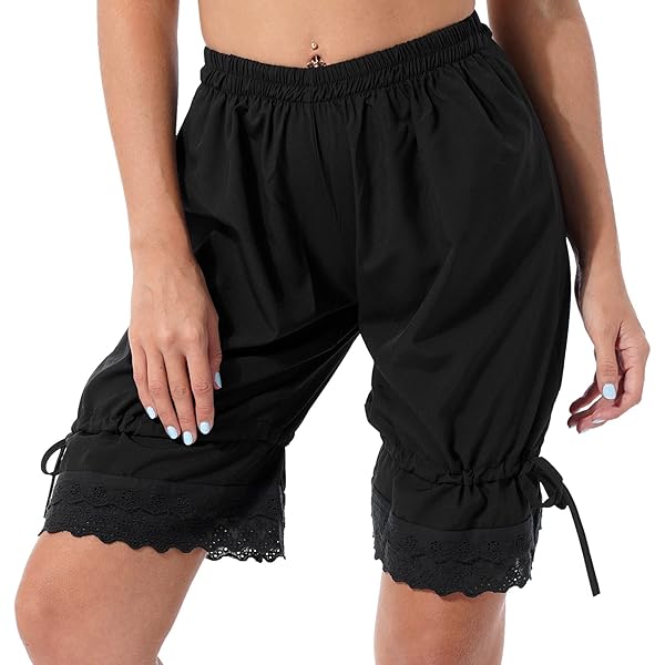 Agoky Women's Knee Length Lace Edge Bloomer Pettipant Slip