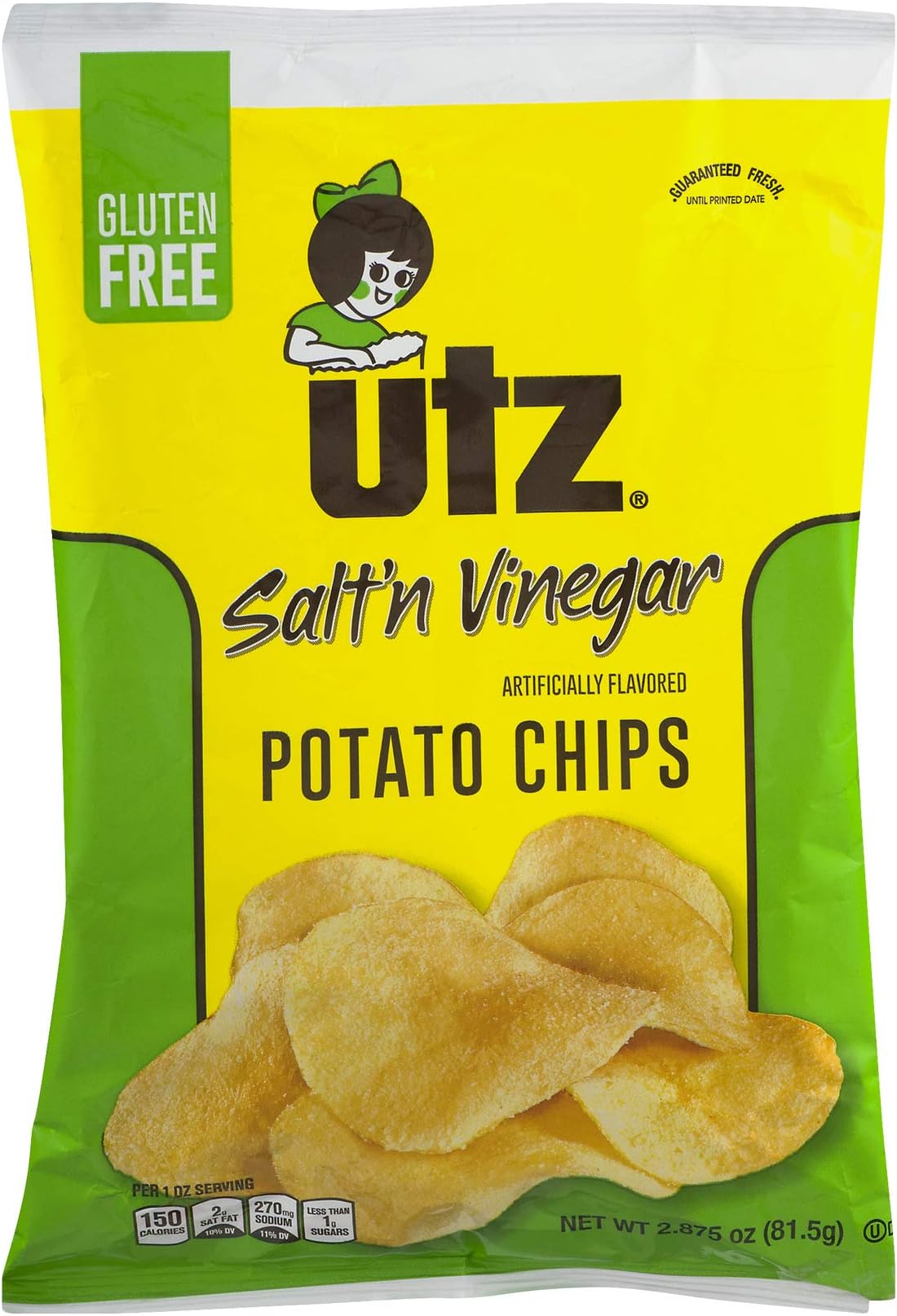 UTZ Salt'n Vinegar Potato Chips 2.875 oz Bags - Pack of 7