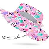 Kids Sun Hat for Girls Mesh Bucket Hat Toddler UV Protection Beach Hat Kids Foldable Fishing Hat for Girls 2-8 Years