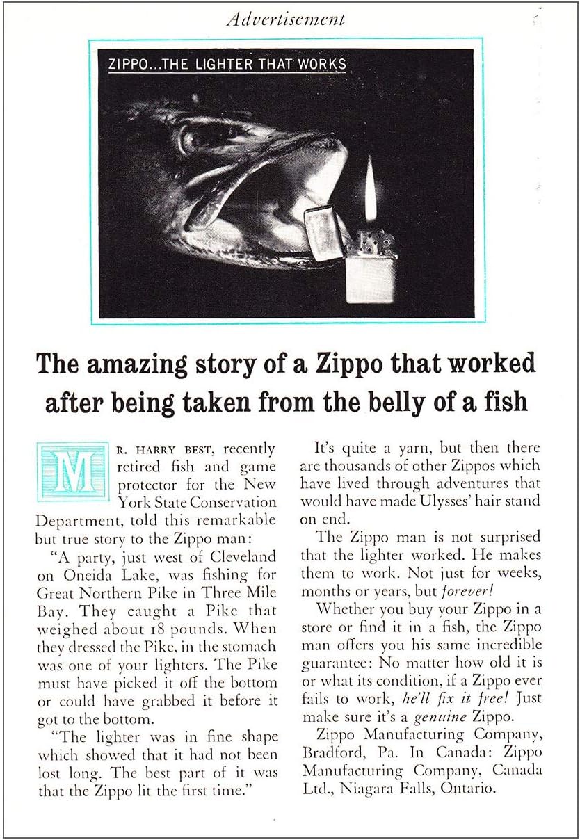 Fig. 7. [Advertising the durability of the Zippo