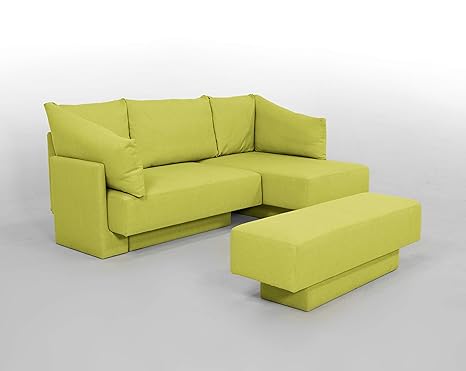 FEYDOM Choice 1 Multi-Funktionssofa mit Bettkasten I 3 in 1 Wandlungsfähige Design Wohnlandschaft (Grasgrün, Mollia)