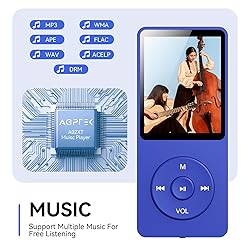 AGPTEK A02 MP3 Player with Bluetooth 5.3, 1.8 inch