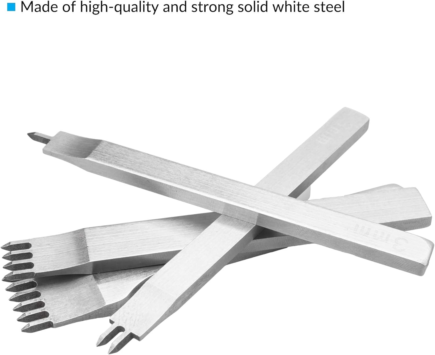 4Pcs Leather Chisel Leather DieSteel Chisel Prong Hole Piercing, 1/2/4