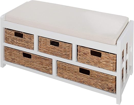 Invicta Interior Design Sitzbank Scandinavia Weiss Akazie Mit Aufbewahrung Schubladen Bank Holzbank Amazon De Kuche Haushalt