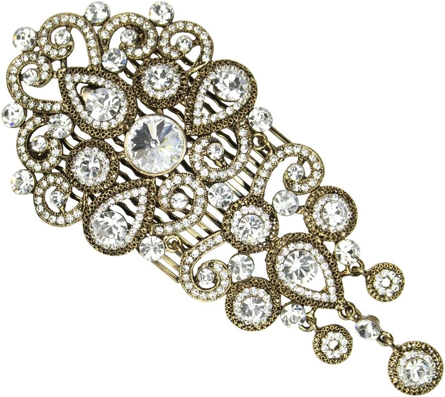 Alessa Antique Gold Luxe Bridal Comb