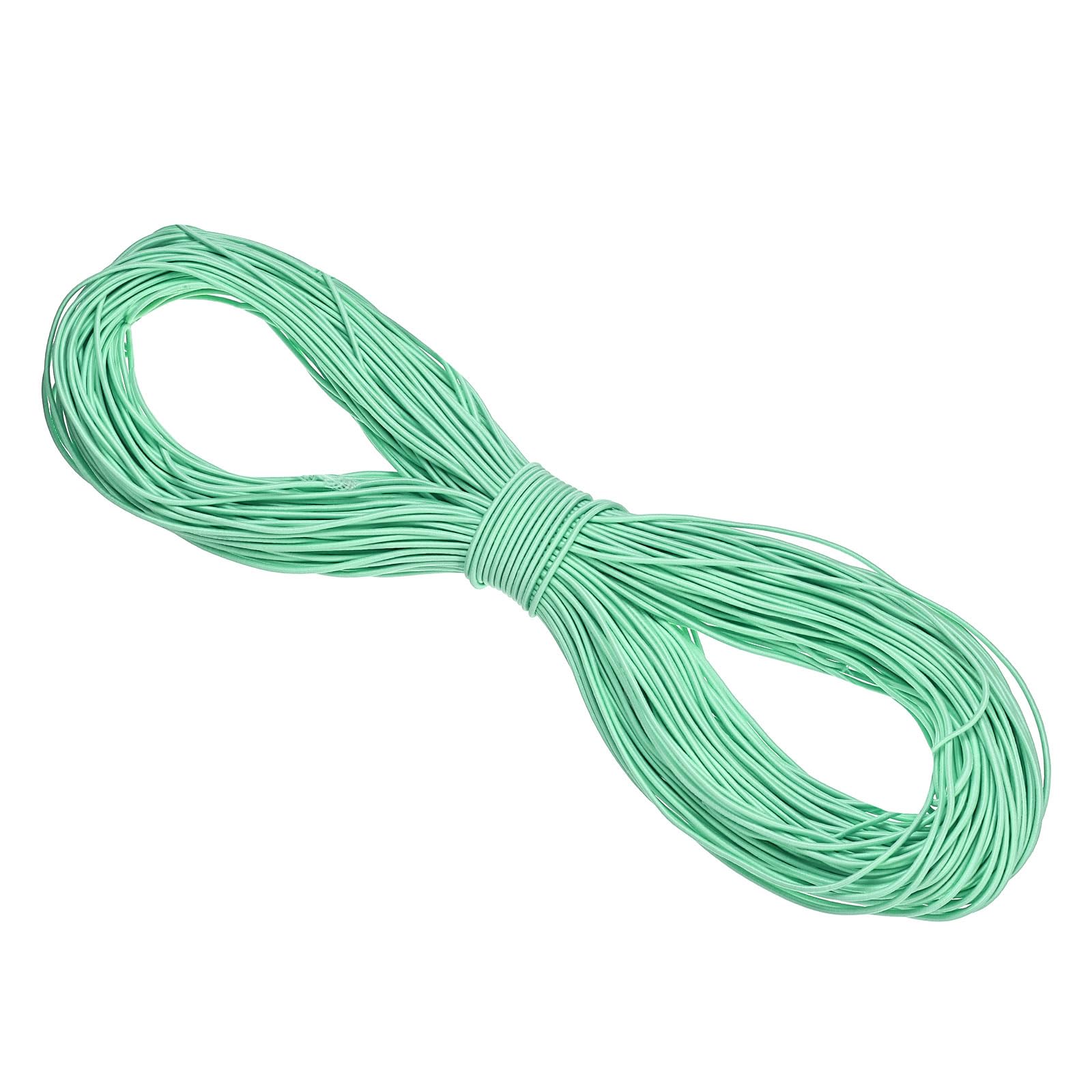 PATIKIL 109 Yards(100m) Bungee Cord Elastic Cord Heavy Stretch String Rope 2mm Turquoise Green for Crafting DIY Sewing Hook Straps Camping Tie Down Strap