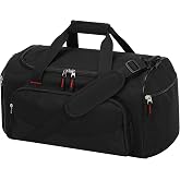 LONALIA Gym Bags for Men, 30L Small Duffle Bag, Black | Multi Pockets, Carry on, Durable Weekender Overnight Bag for Travel, Workout, Fitness