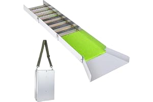 BierBear 50 Inch Gold sluice box for gold mining equipment,gold prospecting mining kit,mini gold panning kit with pan.