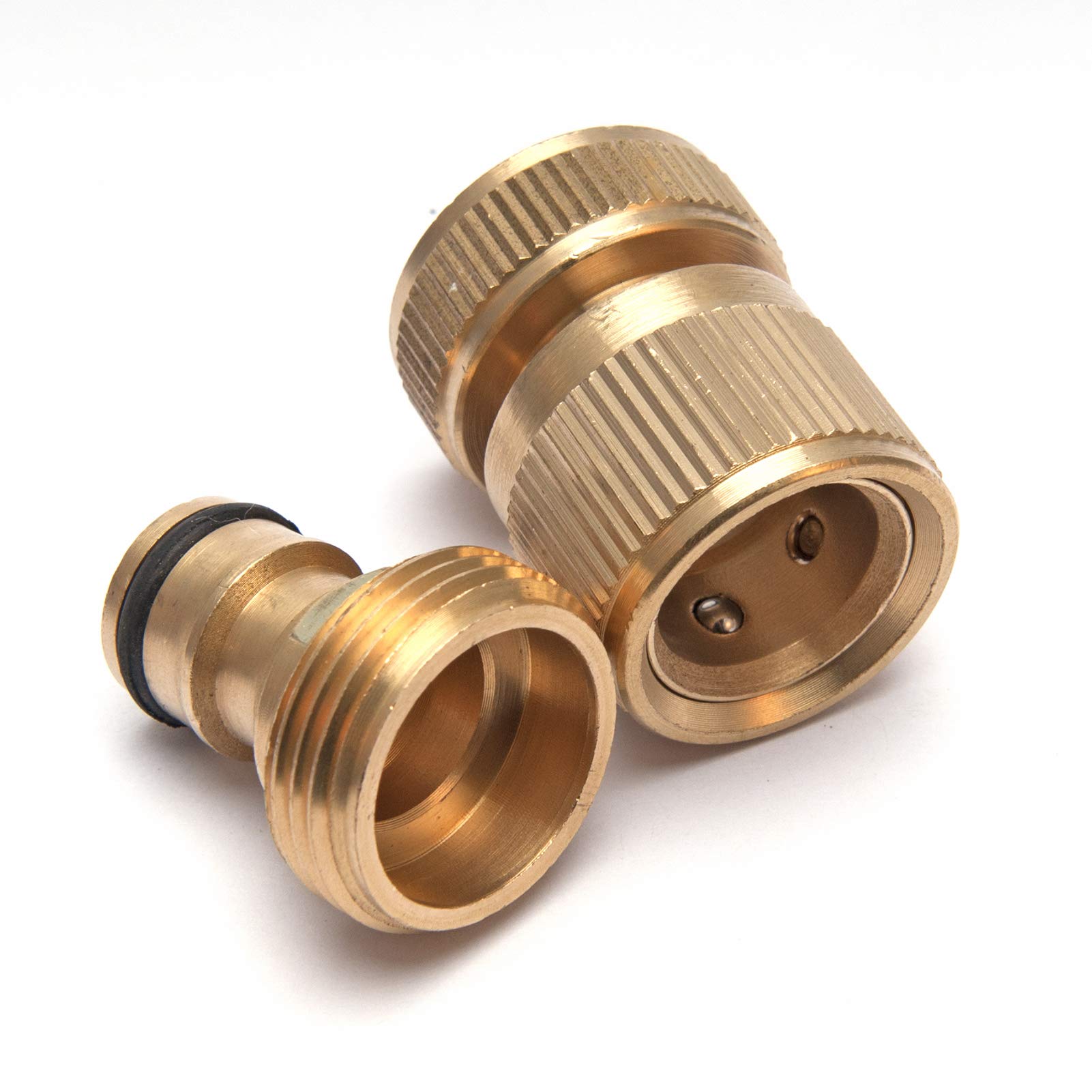 DTXLX Hose Pipe Connectors Brass Internal Adaptor, 3/4 inch Female Thread Tap Connector & Male Thread Brass Quick Connector, Hose Connector for Car Wash & Garden Irrigation (1)