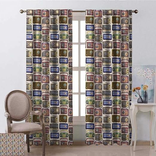 Amazon Com Youpinnong Retro Curtains To Keep Out Heat Cartoon