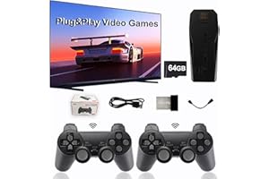 Sutesloly Retro Gaming Console, Video Game Stick，Built in Over 20000 Nostalgic Classic Games from The 80s and 90s，Wireless Connection to The Controller,Support Various Device