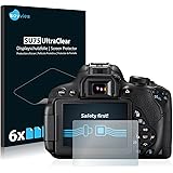 6x Savvies Displayschutzfolie f&uuml;r Canon EOS 700D Folie Schutzfolie Displayfolie - Klar