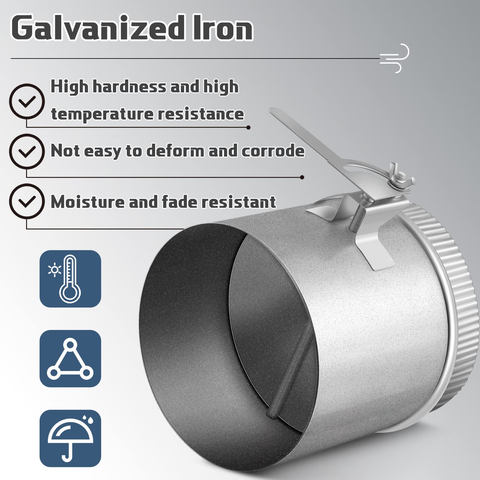 Mua Therwen Backdraft Damper Duct Manual Volume Damper with Sleeve ...
