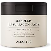 ALLSETUP AHA + PHA Exfoliating Toner Pad, Mandelic Resurfacing - 70 Sheets, Controls Oil, Smooth Skin, Refines Pores, Daily Care for Sensitive Skin
