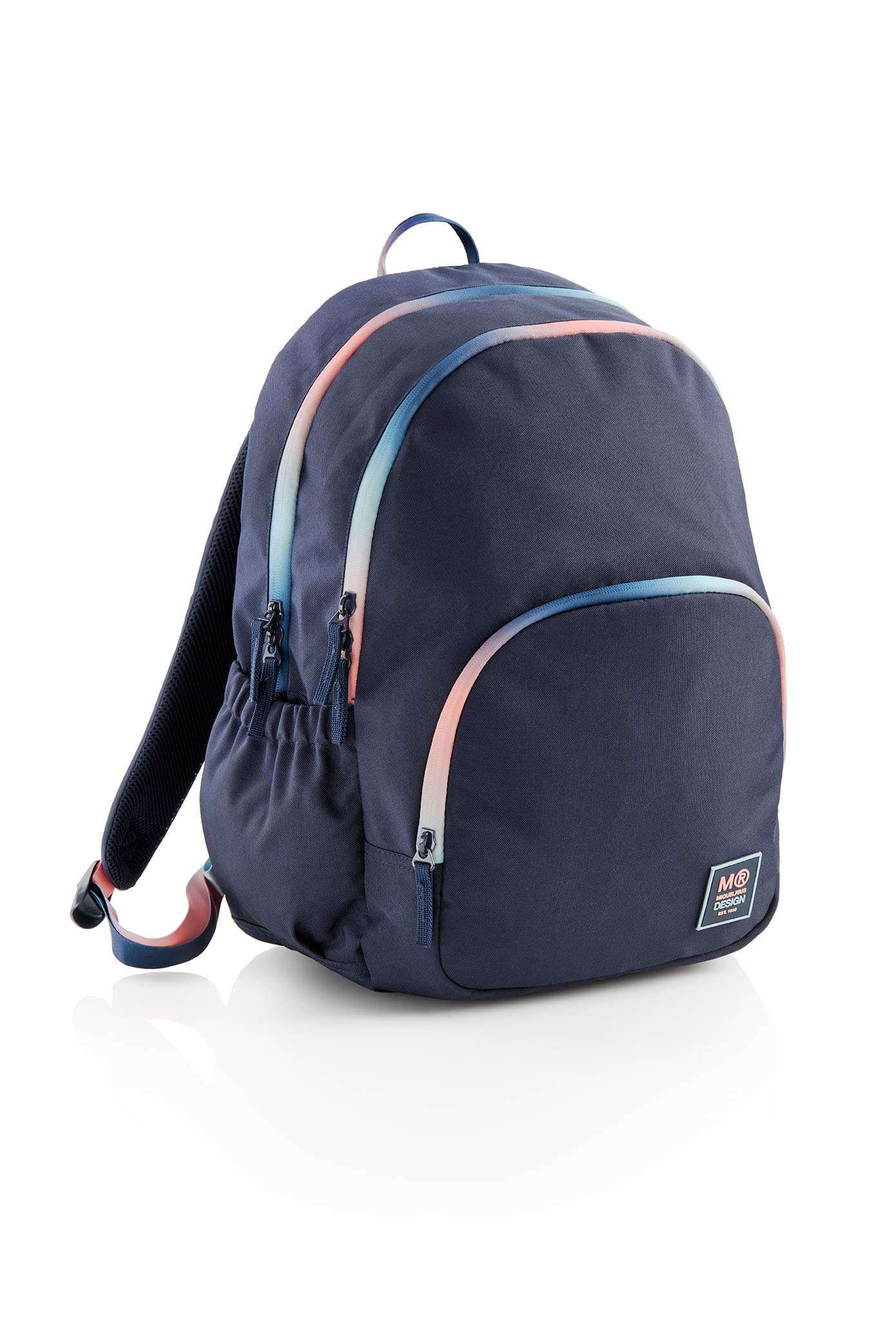 Miquel Rius MIQUELRIUS – Large Iris Backpack – Three Compartments, Padded Space for PC/Tablet, Ergonomic Back, Reinforced Base, Navy