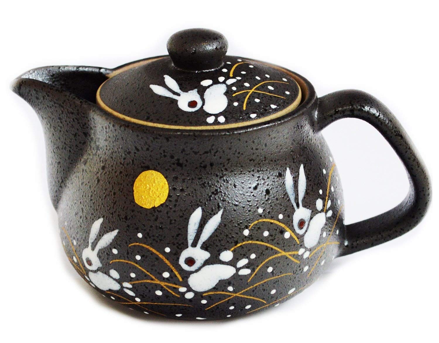 I rabbit Kutani pottery teapot pot (with tea strainer) eBay