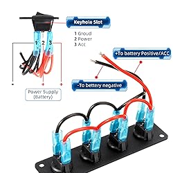 Rocker Switch Panel 16A Waterproof On Off 12V
