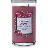 Colonial Candle Cranberry Cosmo Scented Jar Candle, Classic Cylinders Collection, 2 Wick, Red, 19 oz - Up to 120 Hours Burn