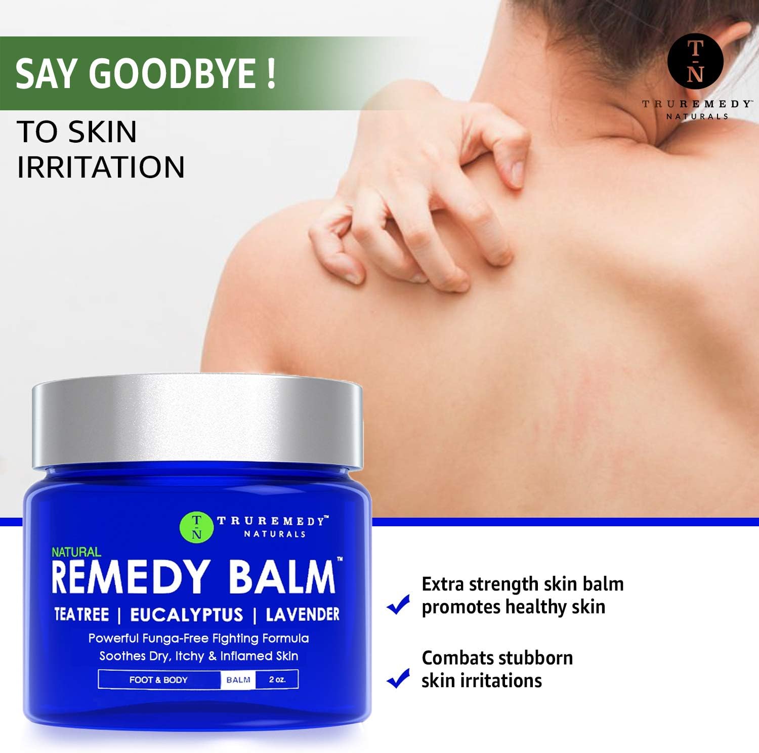 Remedy Tea Tree Oil Balm - Cream for Athletes Foot, Jock Itch, Ringworm, Eczema, Nail Issues, Rash, Skin Irritation - Ointment for Dry, Itchy Skin - Foot & Body Balm with Lavender & Eucalyptus - 2 Oz: Health & Personal Care