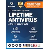 K7 Ultimate Security Infiniti Antivirus 2026 for Lifetime Validity | 5 Devices | Threat Protection,Internet Security,Mobile Security| laptop,PC, Mac&reg;,Phones,Tablets,iOS | 2 hr Email Delivery