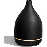 InnoGear 300ml Ceramic Essential Oil Diffuser, Diffusers for Home, Black | Ceramic Stone Cover, Cool Mist Humidifier, Aromatherapy, 7 Colors Light, Up to 10hrs, Large Room, Ultrasonic, Quiet, Auto Off