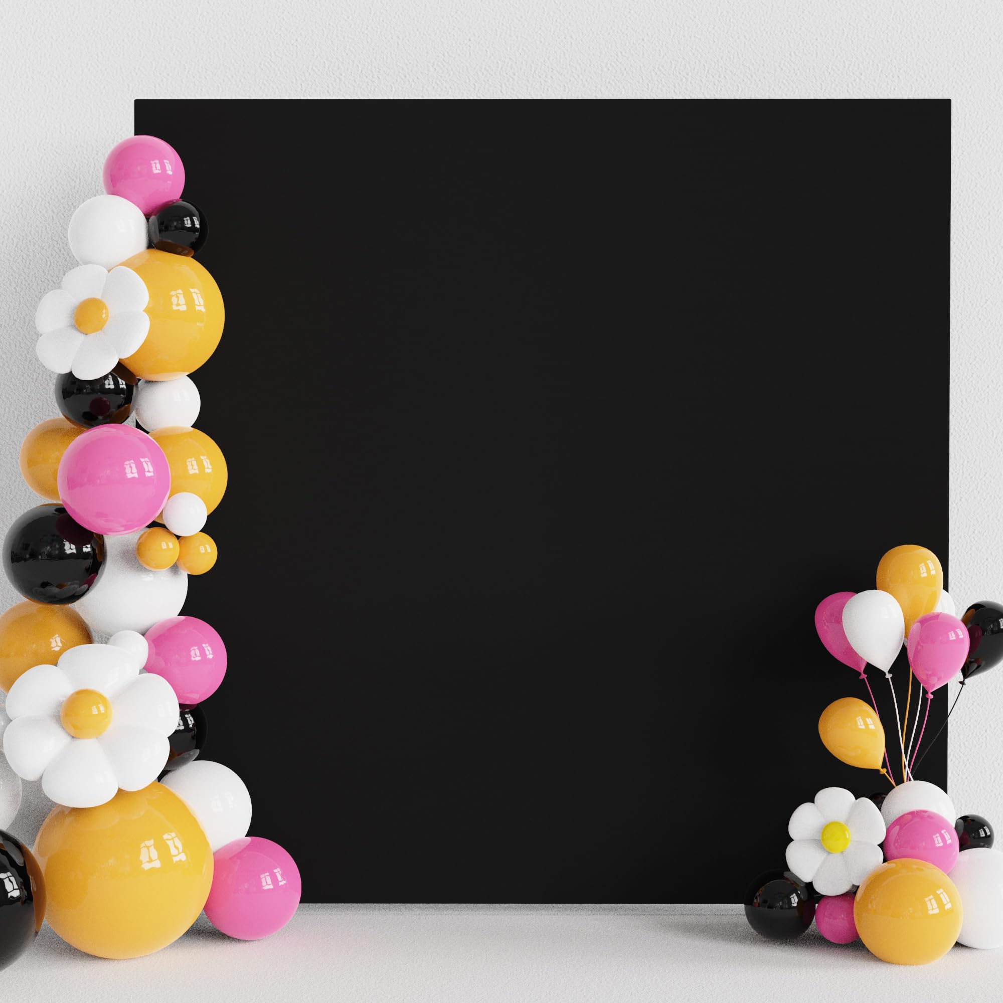 Photo 1 of Wokceer Wedding Arch Cover Black 6.6FT x 6.6FT Square Backdrop Covers Spandex Fitted Balloon Arch Covers Stretchy Backdrop for Birthday Party Wedding Ceremony Banquet Decoration