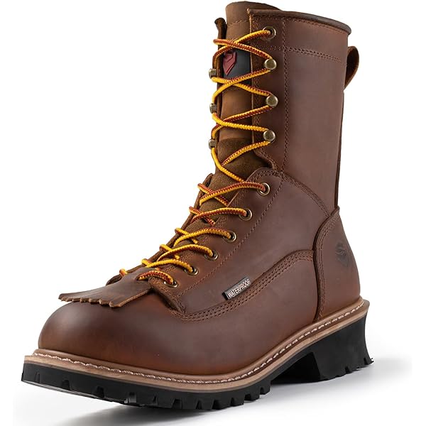 Men's Beefmaster Moc Toe Work Boots - Oil Resistant Full Grain Leather, Dual Sole (Size 6-11)