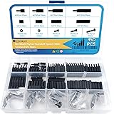 350PCS M2 Black Male Female Nylon Hex Spacer Standoff Screw Nut Set Assortment Kit