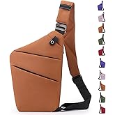 Macleria Anti Theft Crossbody Bag,Sling Bag for Women Men,Multi-pocket Chest Shoulder Bag for Travel, Sport, Work