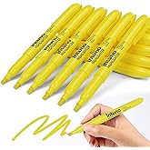 INTUNO Yellow Highlighters, 120 Count, Chisel tip, Suitable for Office Supplies, School Supplies, and Home Office Essentials