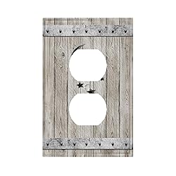 Xuejiaku Decorative Outlet Covers Vintage Barn Door