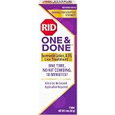 RID One &amp; Done Ivermectin Lice Treatment, Prescription Strength, No Combing | Just one application, no combing; Kills super lice &amp; eggs in 10 Minutes, Prescription-strength; Pediatrician recommended