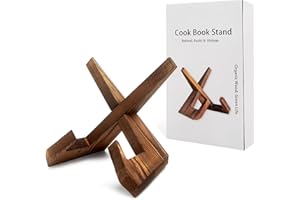 Cookbook Holder Stand for Kitchen, Recipe Book Holder for Kitchen Counter, Cook Book Stand, Wooden Rustic Cook Book Holder St