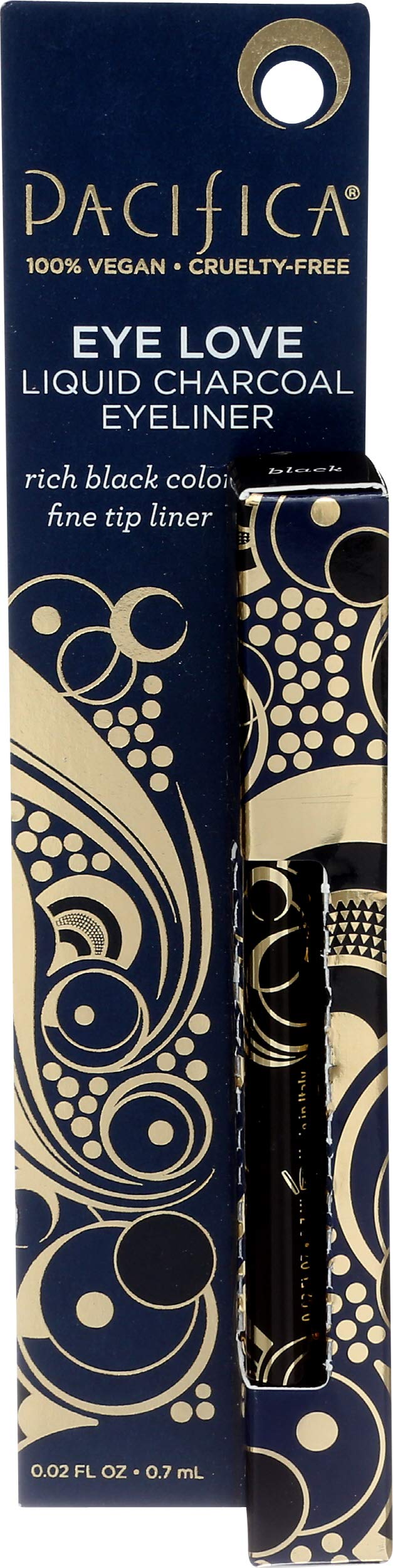 PACIFICA Eye Love Liquid Charcoal Eyeliner - 0.02 oz Eyeliner, Gold