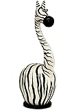 G6 CollectionUnique Handmade Wooden Zebra Cute Coin Piggy Bank Statue Figurine Handcrafted Wood Hand Carved Decorative Keepsake Saving Money Adorable Kids Room Decor Gift Bank (Zebra)