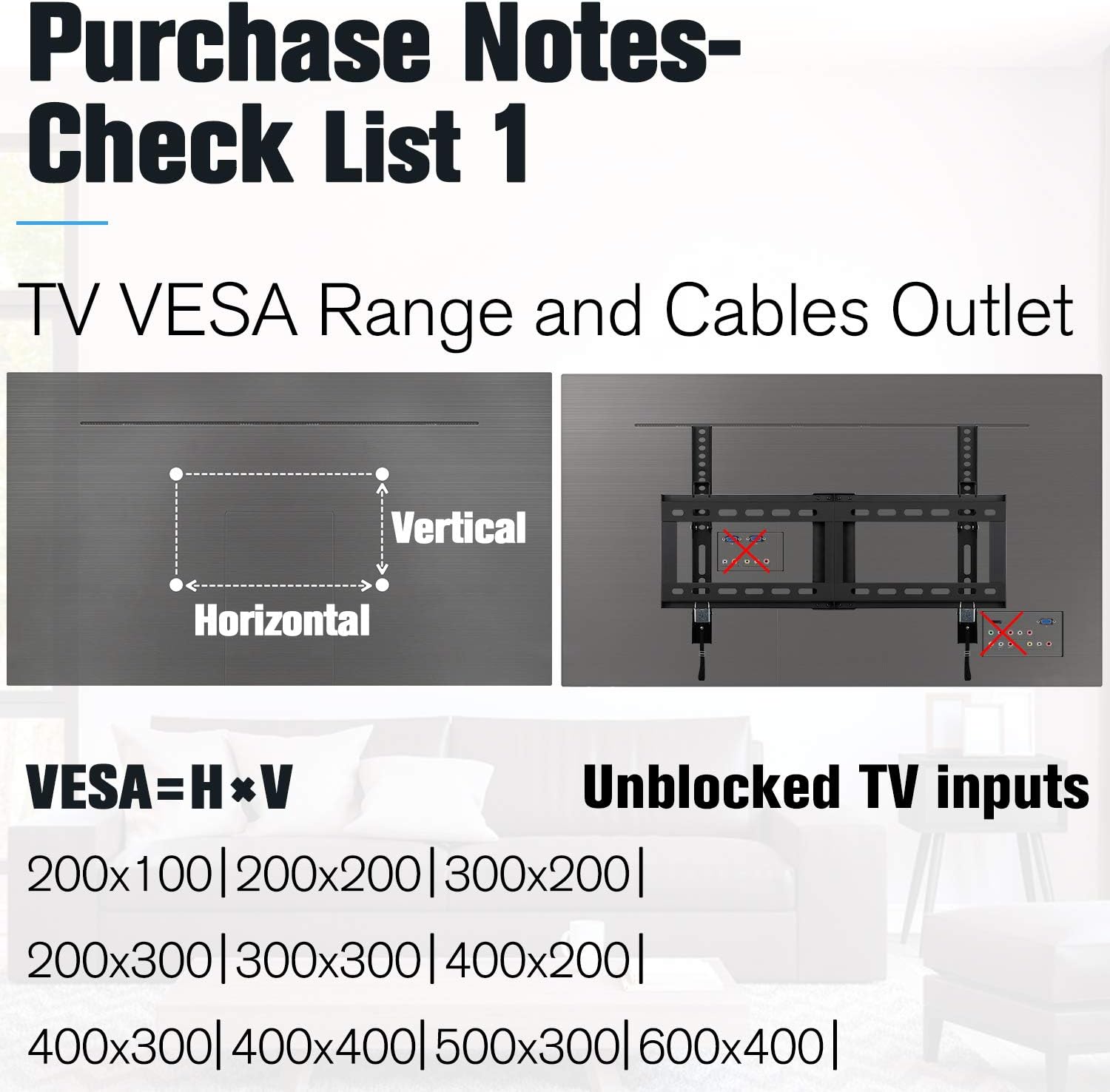 Mounting Dream UL Listed TV Mount for Most 37-70 Inches TVs, Universal Tilt TV Wall Mount Fits 16", 18", 24" Studs with Loading 132 lbs & Max VESA 600x400mm,Low Profile Wall Mount Bracket MD2268-LK: Electronics