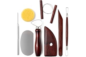 LINPHCEY 8-Piece Clay Sculpting Tools Set Perfect for Polymer Air Dry Modeling Clay Beginners & Professionals Ideal for DIY Pottery & Ceramics Tools for Clay Sculpey Sculpting & Crafting