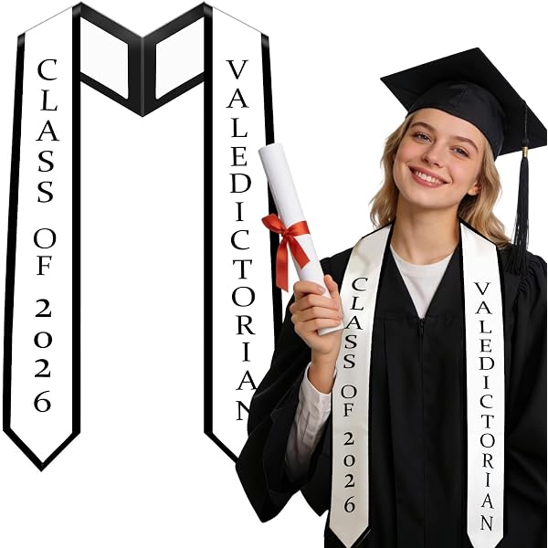【Tiwa】STOLE Amazon.com: Zeruvex Valedictorian Graduation Stole 74 Inch, Black