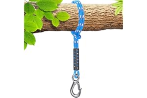 BeneLabel 1 Pcs Tree Swing Rope, 40 inch, Hammock Tree Swing Hanging Strap, Heavy Duty Hook, for Indoor Outdoor Swing Hammock Playground Set Accessories, Blue