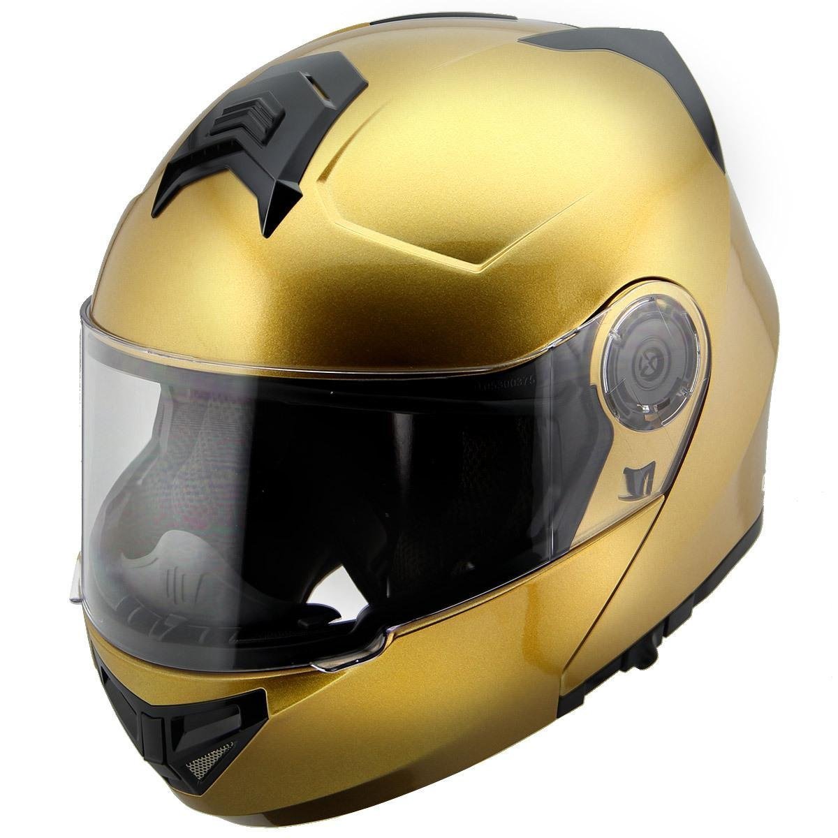 Medium W X1 Bluetooth Gold Hawk H 70 Solid Gold Modular Motorcycle Helmet With Black X1 Bluetooth Headset Medium W X1 Bluetooth Amazon In Car Motorbike