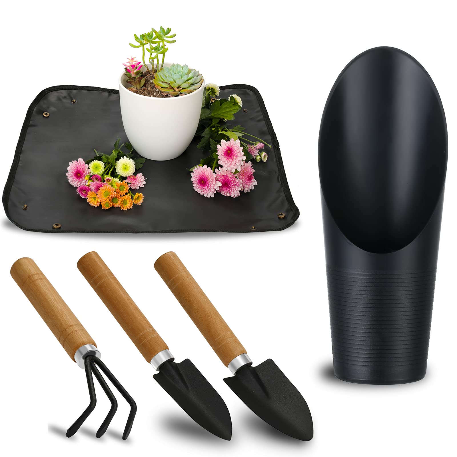 Photo 1 of 5Pcs Succulent Tools, Mini Garden Tools,Plant Potting Mat as Plant Accessories,Succulent Gardending Hand Tools Kit for Seedling Soil,Caring Succulent,etc,Gifts for Woman’s Gardening work(No Flowerpot)