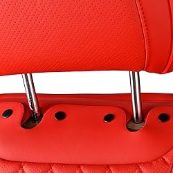 CAR PASS Nappa Red Leather Bling Diamond Seat