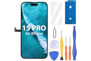 Ayake for iPhone 15 Pro Screen Replacement, 6.1 inch FHD LCD Display and Touch Digitizer Screen, True Tone Programmable, Face ID Remains (for A2848, A3101, A3102, A3104)