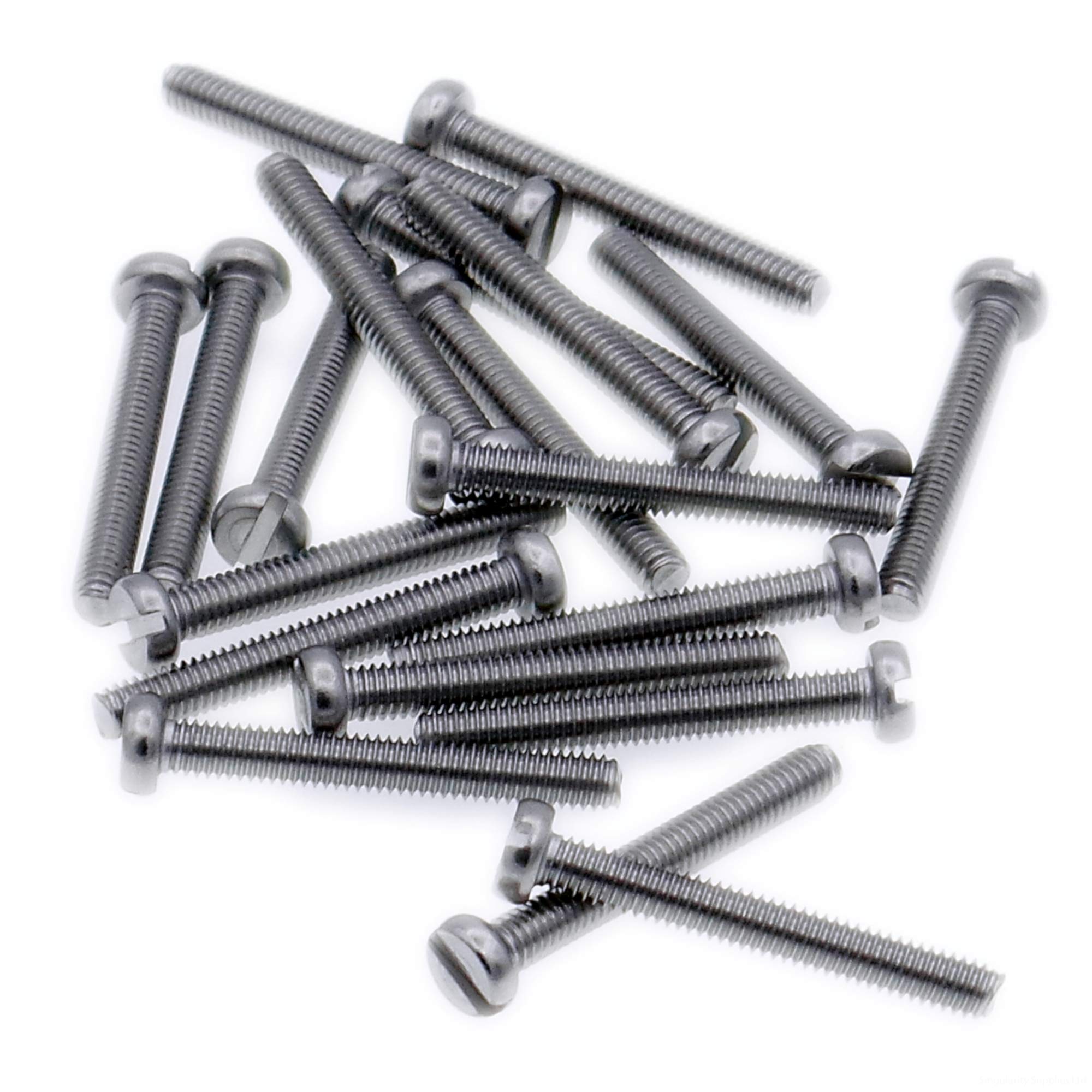 M5 (5mm x 10mm) Slot Cheese Machine Screw (Bolt) - Stainless Steel (A2) (Pack of 20)