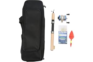 QANYEGN Ice Fishing Rod and Reel Combo, Telescopic Fishing Rod and Reel Combo, Travel Fishing Kit for Outdoor Winter Fishing