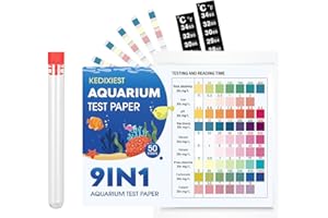 KEDIXIEST 9 in 1 Drinking Water Test Kit, 50 Test Strips for Iron, Copper, Nitrite, Nitrate, pH, Carbonate, and More for Tap Water, Well Water, Swimming Pool, Hot Tub, Aquarium (50pcs 9 in 1)