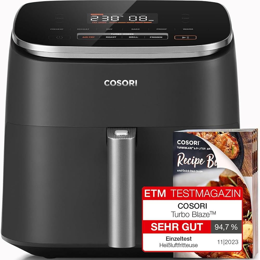 Cosori Air Fryer TurboBlaze 6L DC601 9-in-1 Fast Energy-Saving 5 Speeds