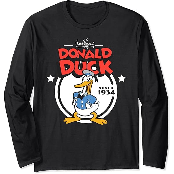 ドナルドダック　長袖シャツ　DONALD THE KING BIRTHDAY ドナルドダック 長袖シャツ DONALD THE KING BIRTHDAY